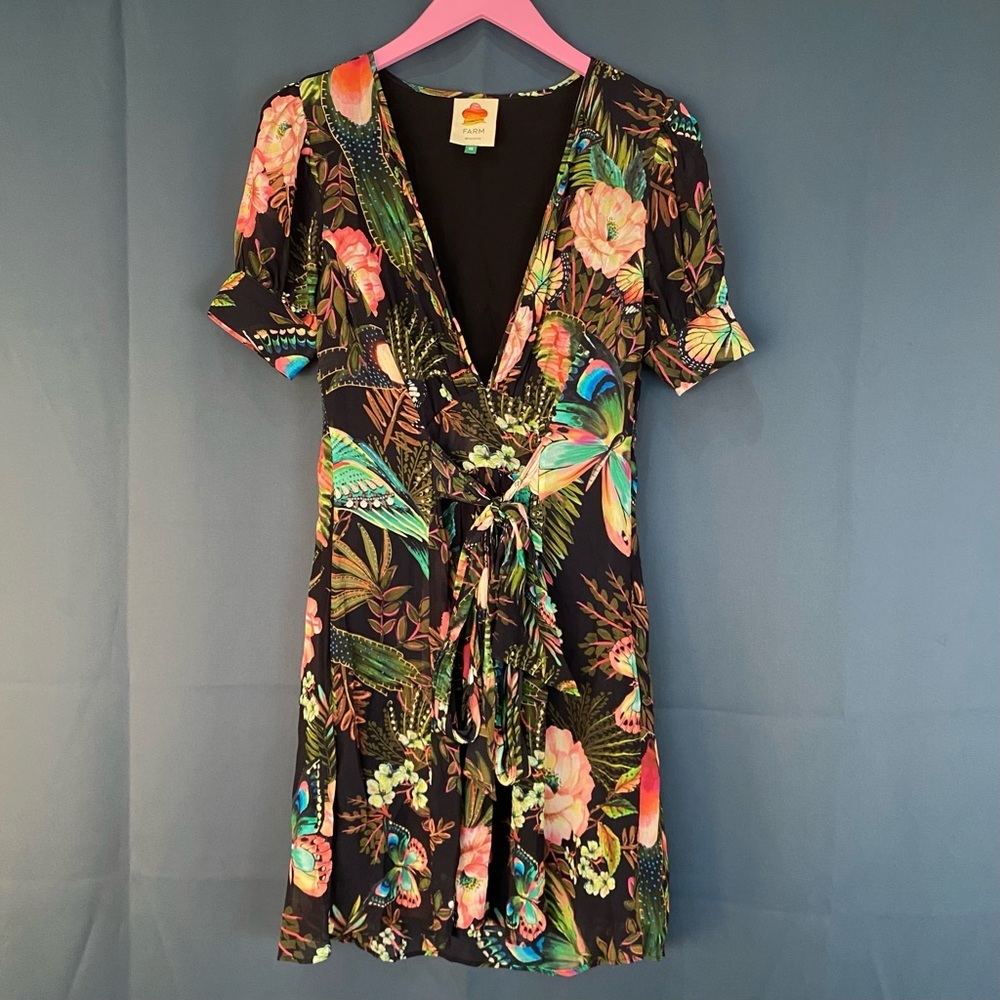 Farm Rio Tropical Garden Dreams Mini Dress View 4